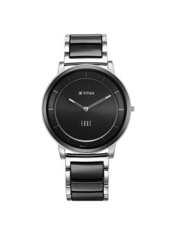 Titan - Edge Fusion Quartz Analog Black Dial Two Toned Steel & Ceramic Strap Watch for Men (M)