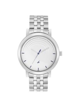 Fastrack - Crush Quartz Analog White Dial Stainless Steel Strap Watch for Guys (M)