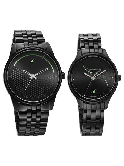Fastrack Black Stainless Fastrack Mens Steel Watches Fastrack Men