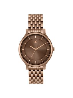 Fastrack - Crush Quartz Analog Brown Dial Stainless Steel Strap Watch for Women (M)