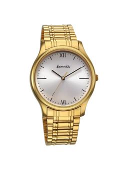 Sonata - Quartz Analog Silver Dial Watch for Men (M)