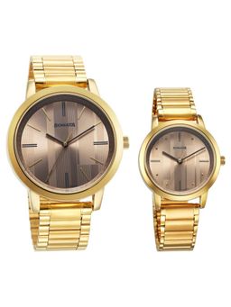 Sonata - Men Analog Silver Dial Gold Strap Watches (M)