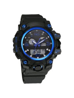 Sonata - Sf Sparq Ana Digi Black Dial Polyurethane Strap Watch for Men (M)