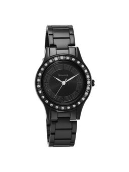 Sonata - Quartz Analog Black Stainless Steel Strap for Women (M)