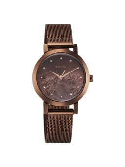 Sonata - Quartz Analog Brown Stainless Steel Strap for Women (M)