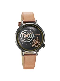 Sonata - Unveil Quartz Analog Grey Dial Leather Strap Watch for Women (M)