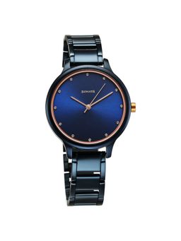Sonata - Blush Quartz Analog Blue Dial Stainless Steel Strap Watch for Women (M)