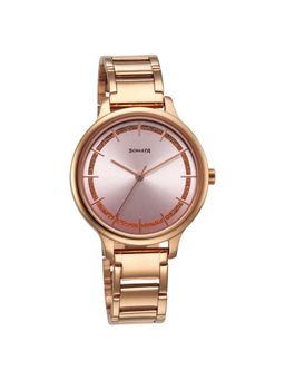 Sonata - Blush Quartz Analog Pink Dial Stainless Steel Strap Watch for Women (M)