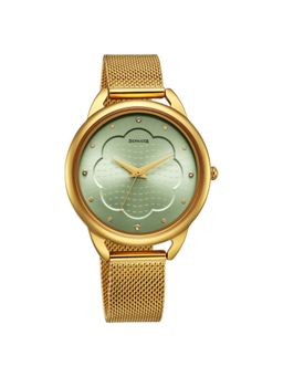 Sonata - Wedding Quartz Analog Green Dial Stainless Steel Strap Watch for Women (M)