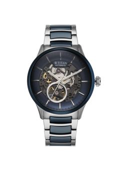 Titan - Ceramic Fusion Automatic Blue Dial Stainless Steel Strap Watch for Men (M)