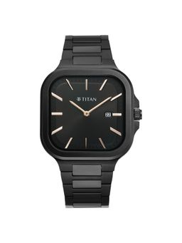 Titan - Classique Slim Square Quartz Analog with Date Black Dial Watch for Men (M)