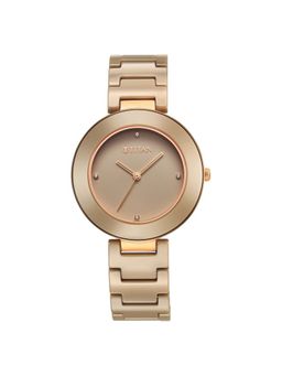 Titan - Purple Ceramics Pink Dial Analog Ceramic Strap Watch for Women (M)