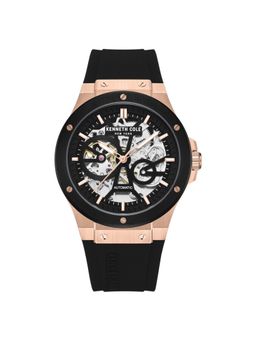 Kenneth Cole - Automatic Black Dial Stainless Steel Strap Watch for Men (M)