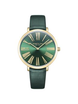 Kenneth Cole - Quartz Analog Green Dial Green Leather Strap Watch for Women (M)