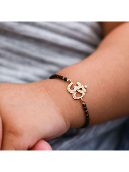 Kaj Fine Jewellery - Baby OM Diamond Nazar Bracelet Bead in 14KT Yellow Gold