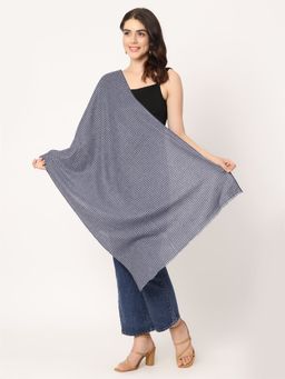 Moda Chales - Navy Blue Check Stole (M)