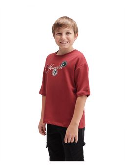 RARE ONES - Red Badge Detail Oversized T-Shirt