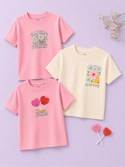 Kidbea - Multi-Colour Bamboo Kids Comfort T-Shirt (Pack of 3)