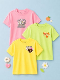 Kidbea - Multi-Colour Bamboo Kids Comfort T-Shirt (Pack of 3)