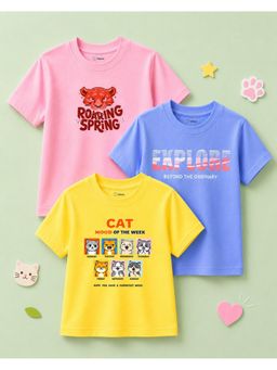 Kidbea - Multi-Colour Bamboo Kids Comfort T-Shirt (Pack of 3)