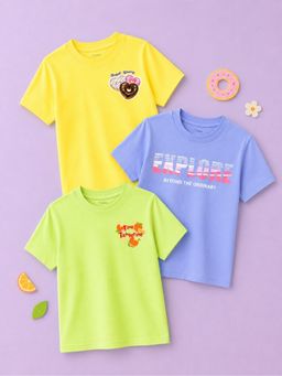 Kidbea - Multi-Colour Bamboo Kids Comfort T-Shirt (Pack of 3)