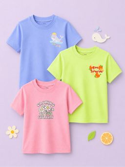 Kidbea - Multi-Colour Bamboo Kids Comfort T-Shirt (Pack of 3)