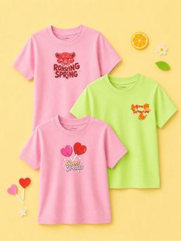 Kidbea - Multi-Colour Bamboo Kids Comfort T-Shirt (Pack of 3)