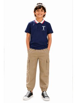 Trampoline - Multi-Colour Boys Polo T-Shirt and Cargo Joggers