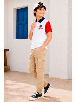 Trampoline - Multi-Colour Boys Polo T-Shirt and Cargo Joggers