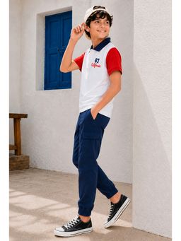 Trampoline - Multi-Colour Boys Polo T-Shirt and Cargo Joggers