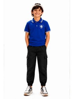 Trampoline - Multi-Colour Boys Polo T-Shirt and Cargo Joggers