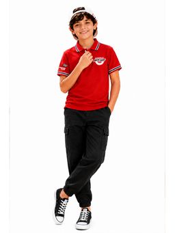 Trampoline - Multi-Colour Boys Polo T-Shirt and Cargo Joggers