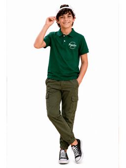 Trampoline - Multi-Colour Boys Polo T-Shirt and Cargo Joggers