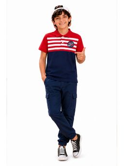 Trampoline - Multi-Colour Boys Polo T-Shirt and Cargo Joggers