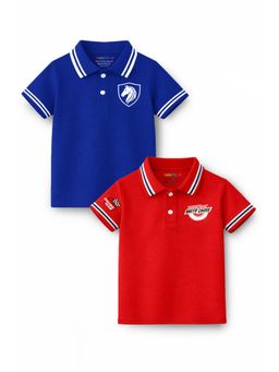 Trampoline - Multi-Colour Boys Horse and Printed Polo T-Shirt (Pack of 2)