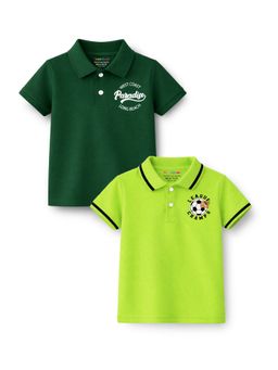 Trampoline - Boys and League Champ Printed Polo T-Shirt (Pack of 2)