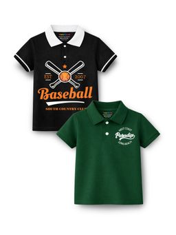 Trampoline - Boys and Basketball Printed Polo T-Shirt (Pack of 2)