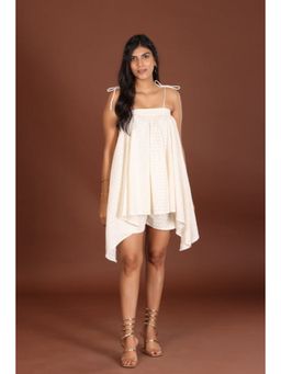 Jiraazi - White Versatile Schiffli Dress