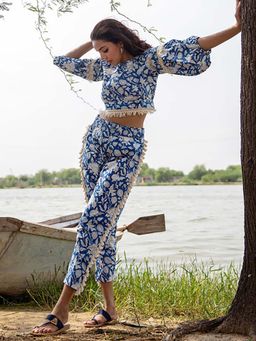That Romeo - Blue Azora Cotton Co-Ord Set