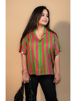 KARIGAR - Garden Glow Stripes Shirt
