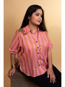 KARIGAR - Phool Wari Striped Shirt