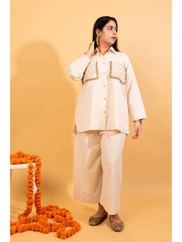 KARIGAR - Cream Sufiyah Embellished Co-Ord Set