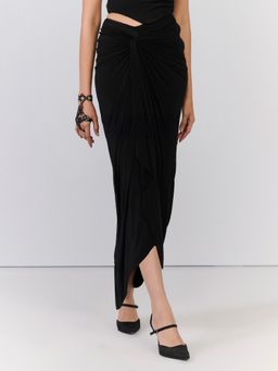 S&N by Shantnu Nikhil - Black Asymmetrical Skirt