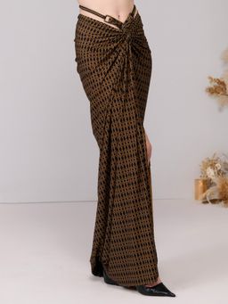 S&N by Shantnu Nikhil - Adamas Printed Twisted Draped Skirt