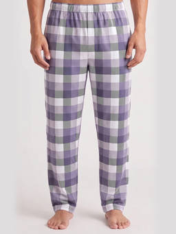 Nite Flite - Men Cotton Blue Check Print Pyjama