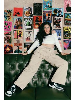 FREAKINS - Shaker Beige Cargo Baggy Pant