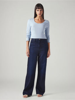 Levi's - Womens Dark-Blue Loose Fit High Rise Red Loop Jeans