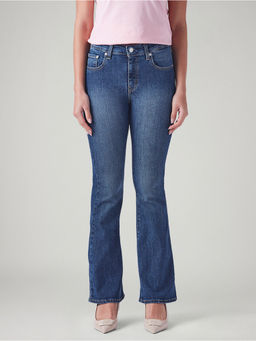 Levi's - Womens 726 Blue Flared Fit High Rise Jeans
