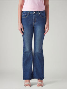 Levi's - Womens 726 Blue Flared Fit High Rise Jeans