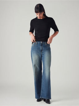 Levi's - Womens Blue Mile High Wide Leg Fit High Rise Jeans